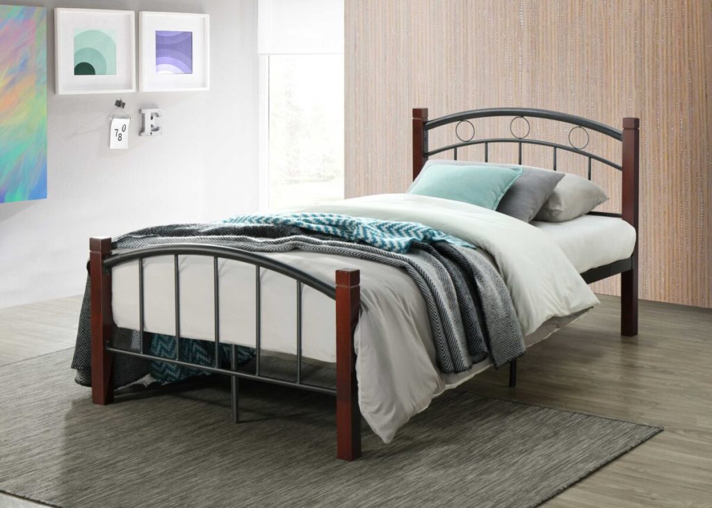 Hodedah Complete Metal Platform Bed with Headboard, and Footboard HODEDAH