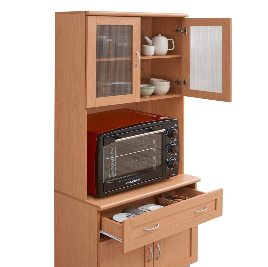 Hodedah Kitchen with Top and Bottom Enclosed Space